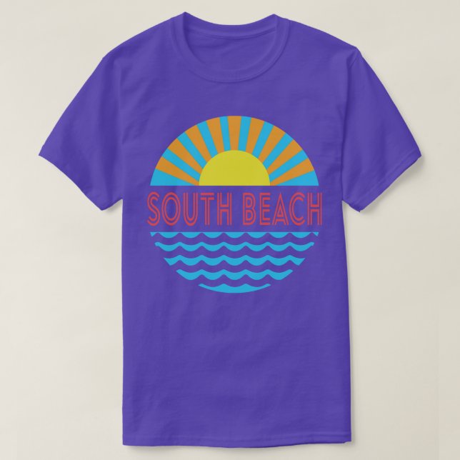 Camiseta South Beach Sun E Waves (Frente do Design)