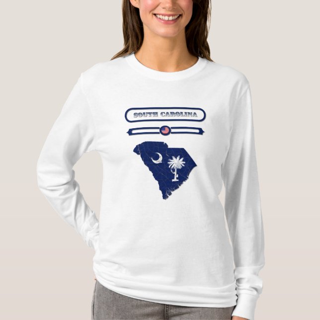CAMISETA SOUTH CAROLINA MAP, SOUTH CAROLINA. SAMER BRASIL (Frente)
