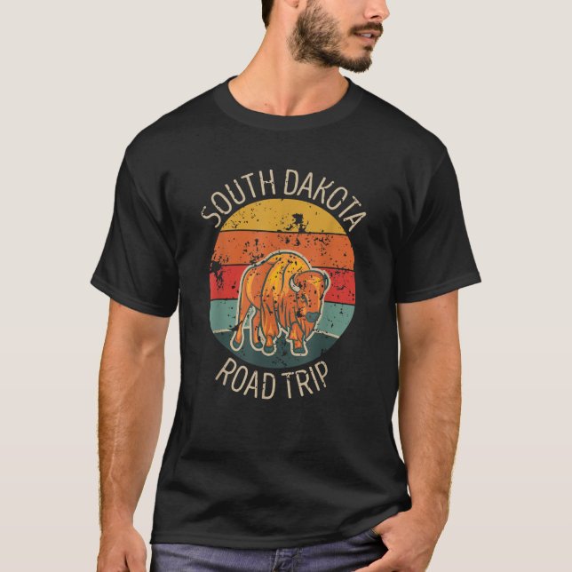 Camiseta South Dakota Family Road Trip Buffalo Bison Matchi (Frente)