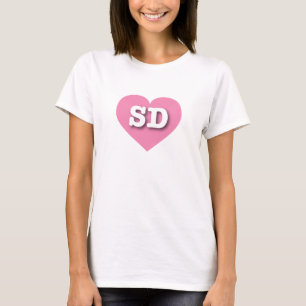 Camiseta South Dakota Solid Pink Heart - Big Love