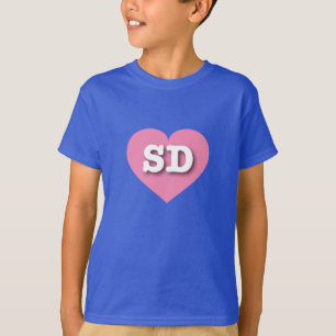 Camiseta South Dakota Solid Pink Heart - Big Love