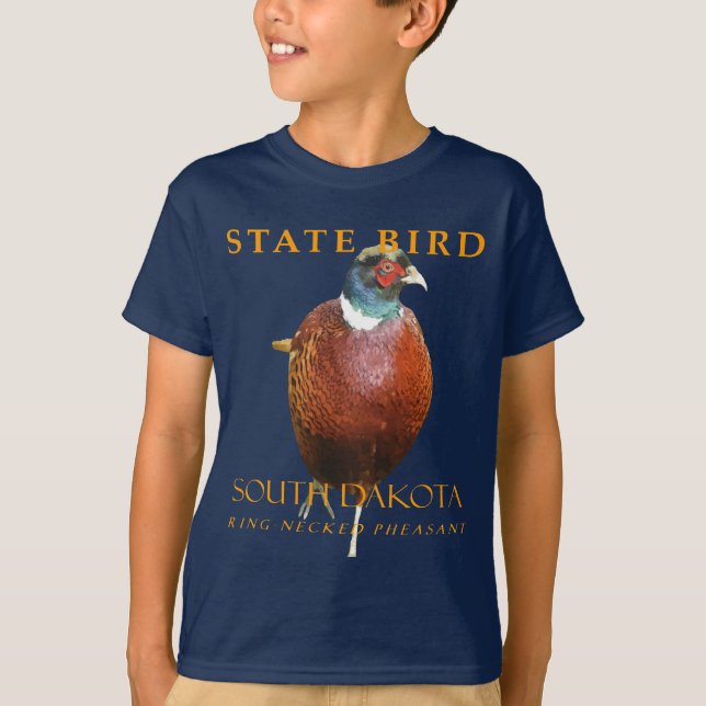 Camiseta South Dakota Territory Bird The Ring Necked Pheasa (Frente)