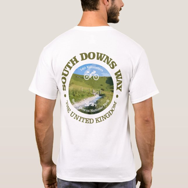 Camiseta South Downs Way (ciclismo c) (Verso)