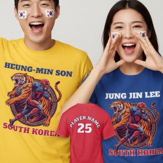 Camiseta South Korea Football Tiger Athlete Action Graphic 