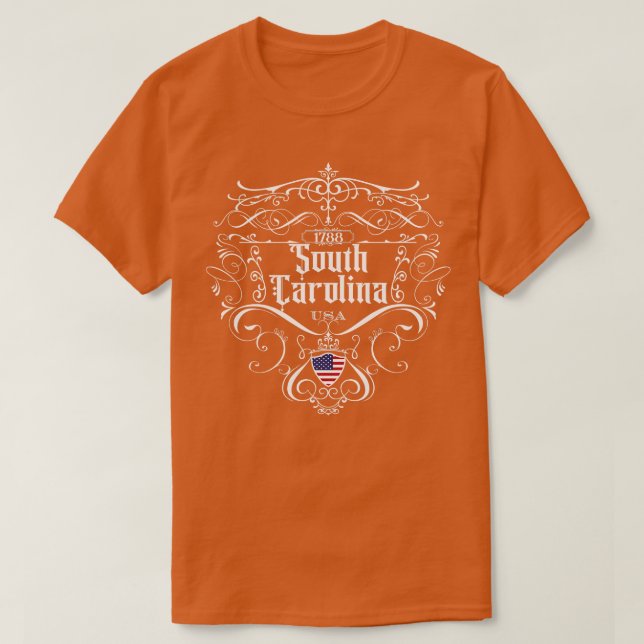 Camiseta South olina Vintage design 1 (Frente do Design)