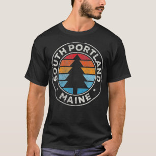 Camiseta South Portland Maine ME Gráfico Vintage Retro Anos