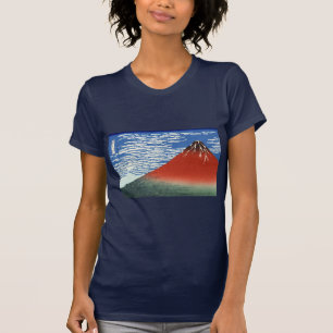 Camiseta South Wind Clear Sky, Red Fuji, Katsushika Hokusai
