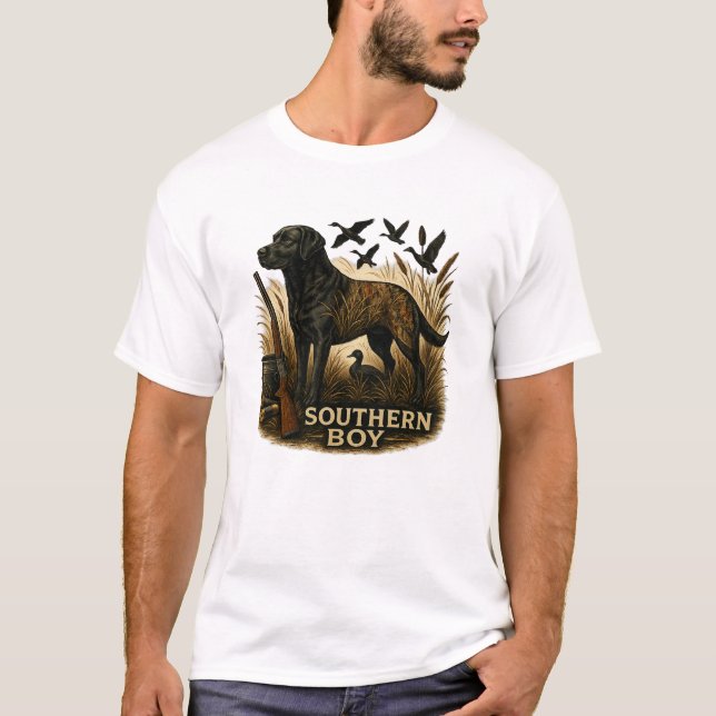 Camiseta Southern Boy Hunting Dog Camo (Frente)