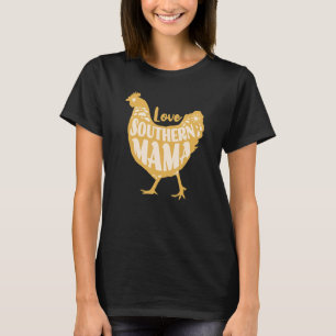 Camiseta Southern Mama Love Cute Chicken Fazenda Style