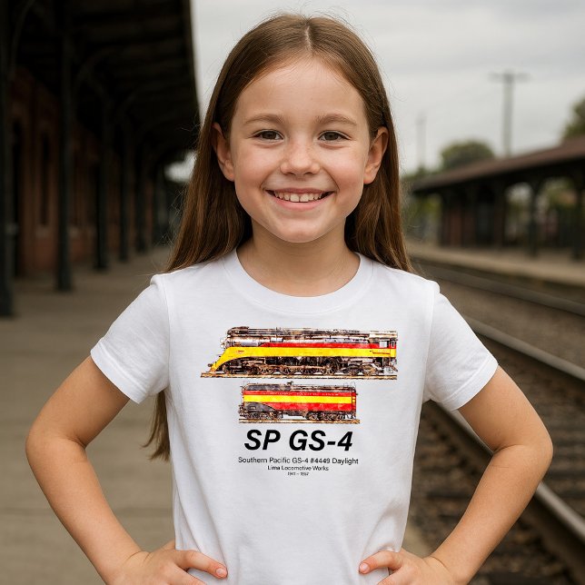 Camiseta Southern Pacific GS-4 Daylight Steam Locomotive (Southern Pacific GS-4 Daylight Steam Locomotive. Girl Basic T-Shirt)