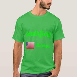 Camiseta Southfield Michigan Impressões Elegantes1