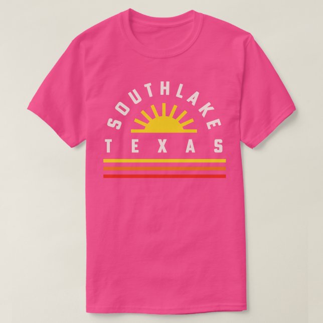 Camiseta Southlake Texas Retro Vintage Stripes Sunset (Frente do Design)