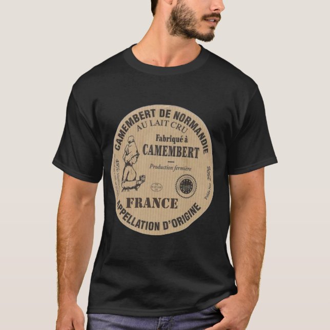 Camiseta Souvenir de França: Le camembert (Frente)