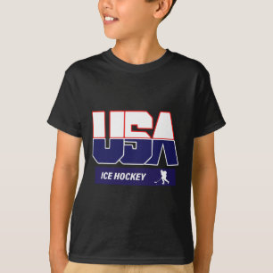 Camiseta Souvenir de Hóquei no Gelo Time EUA 