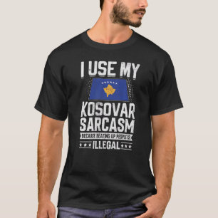 Camiseta Souvenirs De Bandeira Do Kosovo Para Mulheres E Ho
