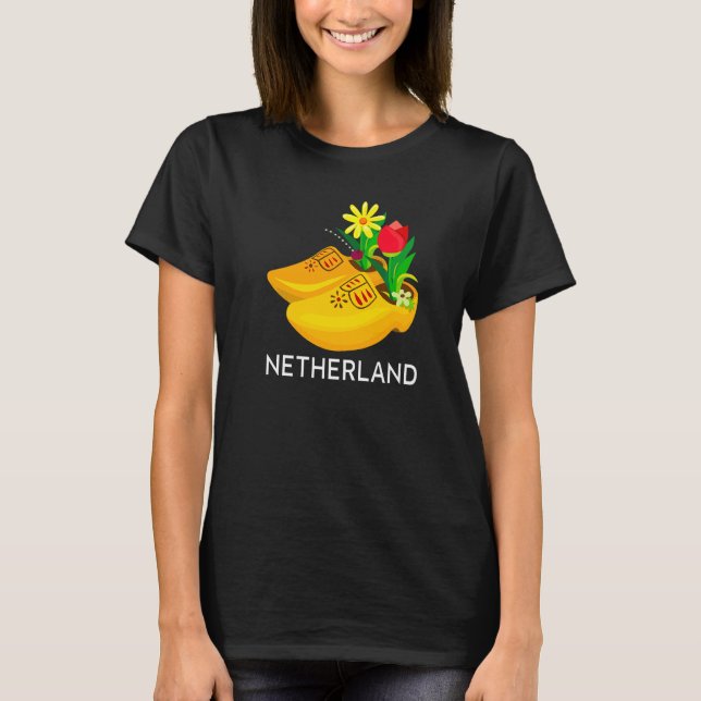 Camiseta Souvenirs De Dutch Woodland Clogs Dutch Souve (Frente)