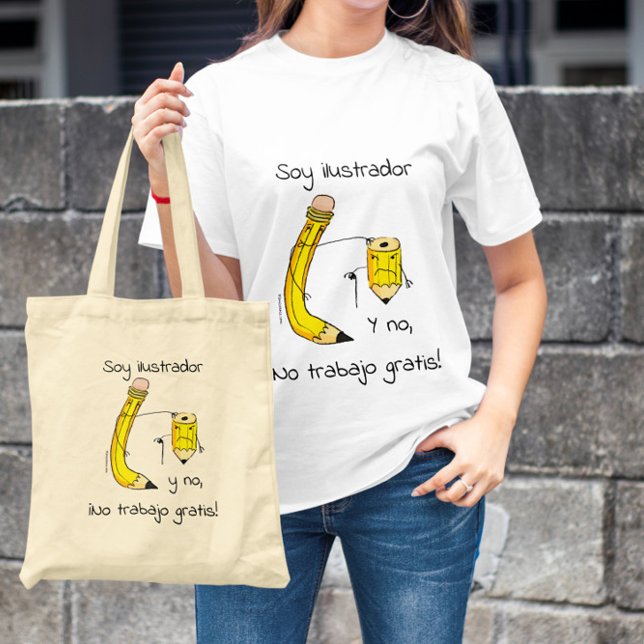 Camiseta Soy lustrador no trabajo gratis (Criador carregado)