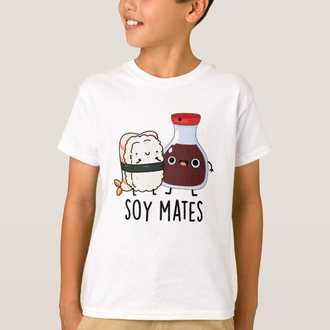 Camiseta Soy Mates Engraçados Molho De Soja (Frente)