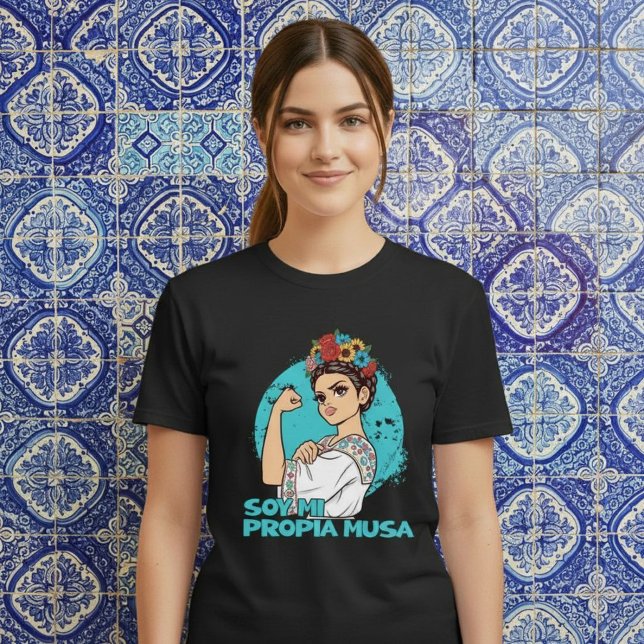 Camiseta Soy Mi Propia Musa Flower Crown Empowered Mexican (Soy Mi Propia Musa Flower Crown Empowered Mexican T-Shirt.)