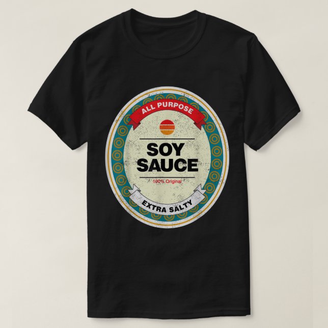 Camiseta Soy Sauce Dia de as Bruxas engraçado Costume (Frente do Design)