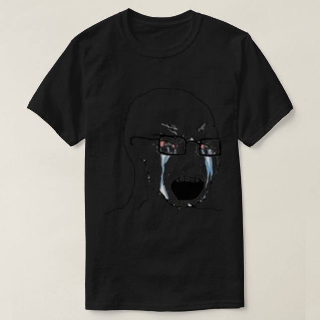Camiseta Soyjak chorando meme (Frente do Design)