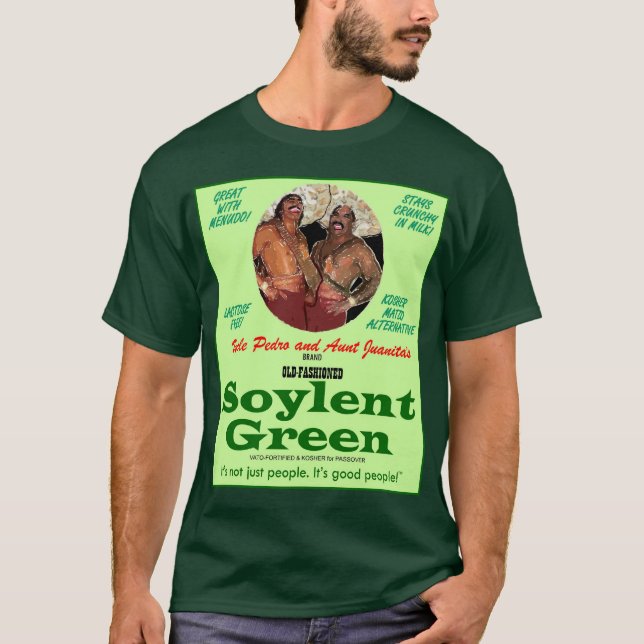 Camiseta Soylent Verde do tio Pedro & da tia Juanita (Frente)