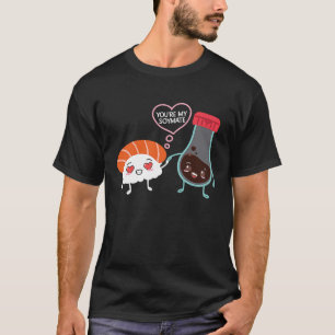 Camiseta Soymate Soulmate Japonês Casais Sushi Chef Foodi