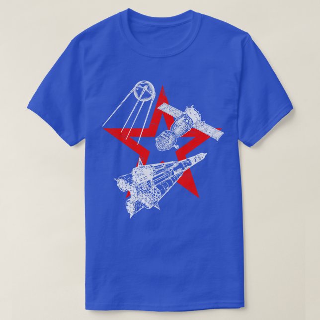 Camiseta Soyuz rocket Soyuz espaçonave satélite Sputnik (Frente do Design)