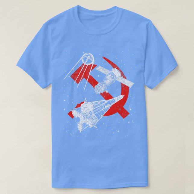 Camiseta Soyuz rocket Soyuz espaçonave Sputnik satélite 1 (Frente do Design)