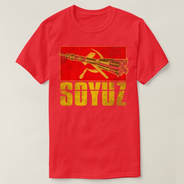 Camiseta Soyuz Rocket União Soviética 4 (Frente do Design)