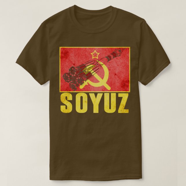 Camiseta Soyuz Rocket União Soviética 9 (Frente do Design)