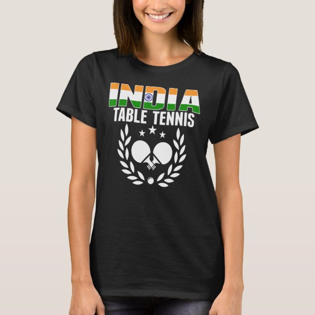 Camiseta Sp do Mesa indiano do Tênis de ping pong na Índia (Frente)