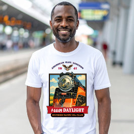 Camiseta SP GS-4 Daylight 4449 Steam Locomotive Retro Print