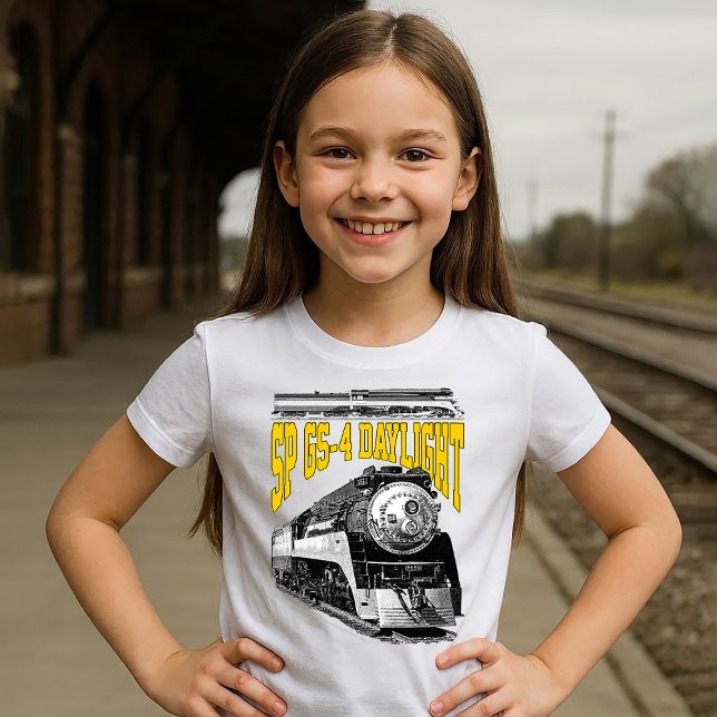 Camiseta SP GS-4 Daylight 4449 Steam Train Locomotive (SP GS-4 Daylight 4449 Steam Train Locomotive. Girl Basic White T-Shirt)