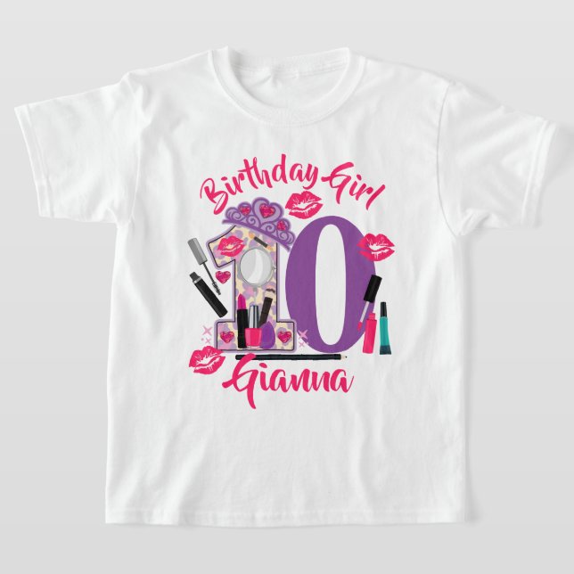 Camiseta Spa Invente Rapariga de Aniversário | idade person (Postura )
