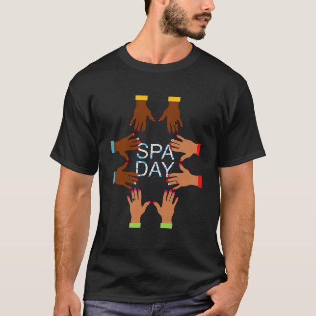 Camiseta Spa Sets Para Mulheres Dia Do Spa Manicura Mãos Un (Frente)