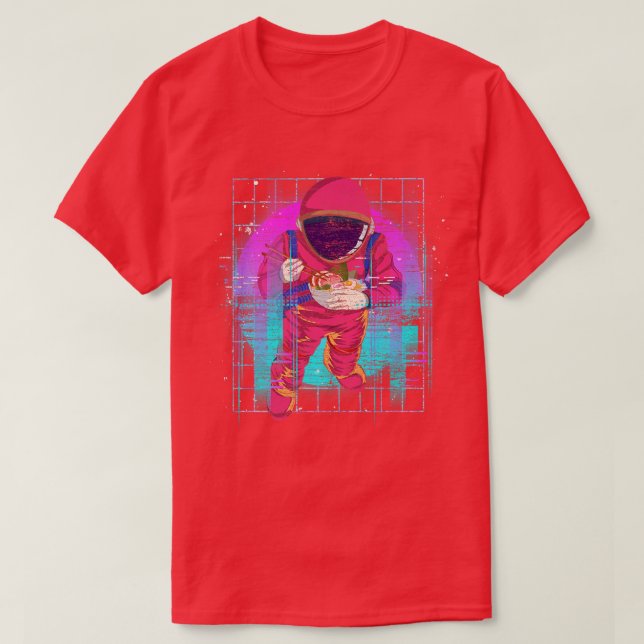 Camiseta Space 90s Art Synthwave Vaporwave Ramen Noodles As (Frente do Design)