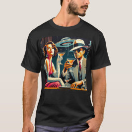 Camiseta Space Age Las Vegas Gangster Martini Party