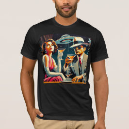 Camiseta Space Age Las Vegas Gangster Martini Party