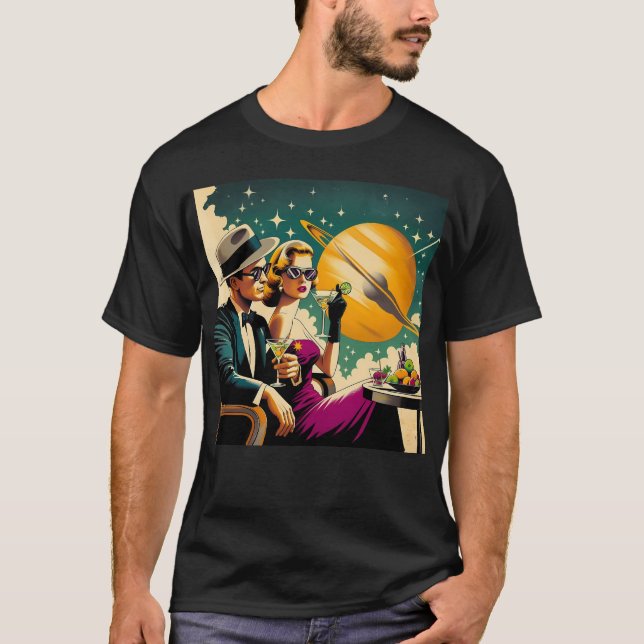 Camiseta Space Age Las Vegas Martini Gangster Party (Frente)