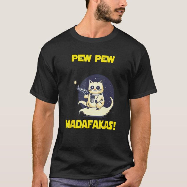 Camiseta Space Astronaut Pew Madafakas Birman Cat (Frente)