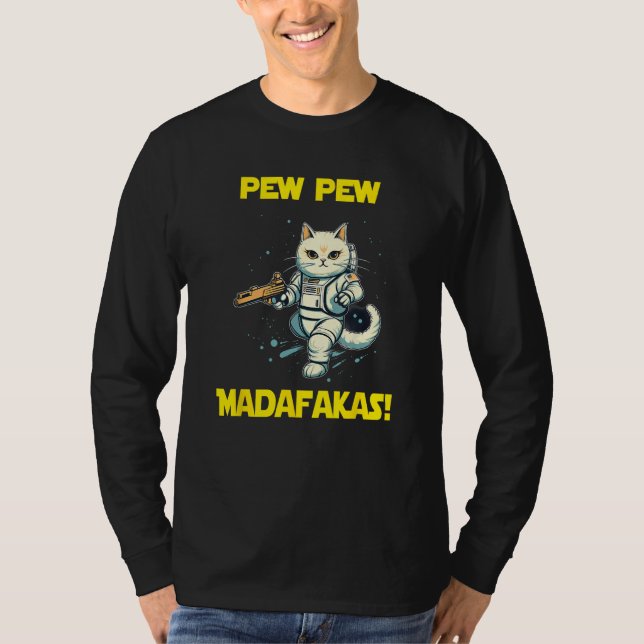Camiseta Space Astronaut Pew Madafakas Birman Cat 2 (Frente)