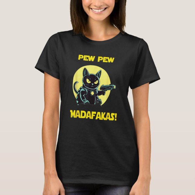 Camiseta Space Astronaut Pew Madafakas Bombay Cat (Frente)