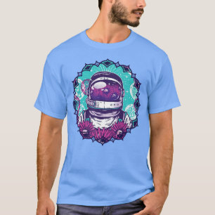 Camiseta Space Astronaut with Planets, Moons and Flowers 