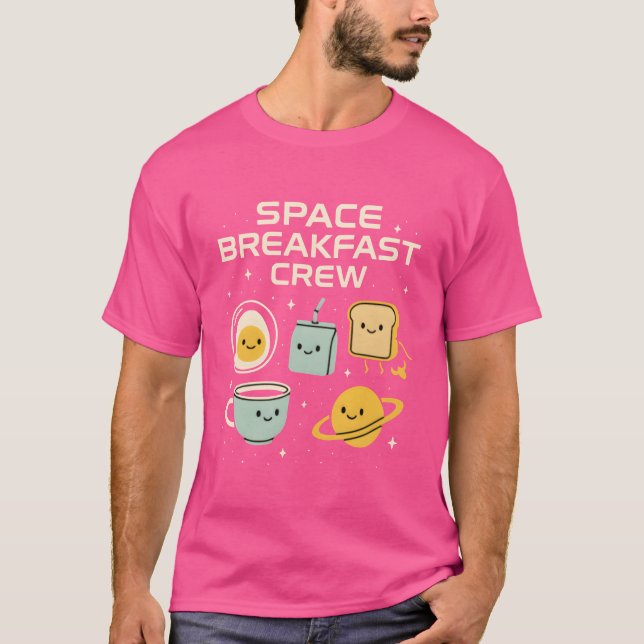 Camiseta Space Breakfast Crew vintage (Frente)