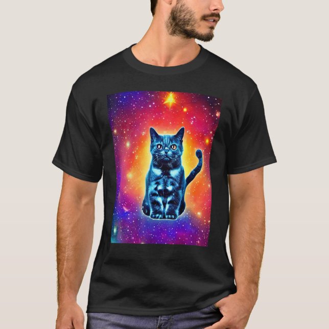 Camiseta Space Cat Kitty Kitten In Cat Style 1 (Frente)