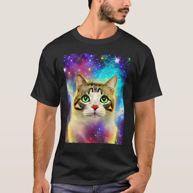 Camiseta Space Cat Kitty Kitten In Cat Style 10 (Frente)
