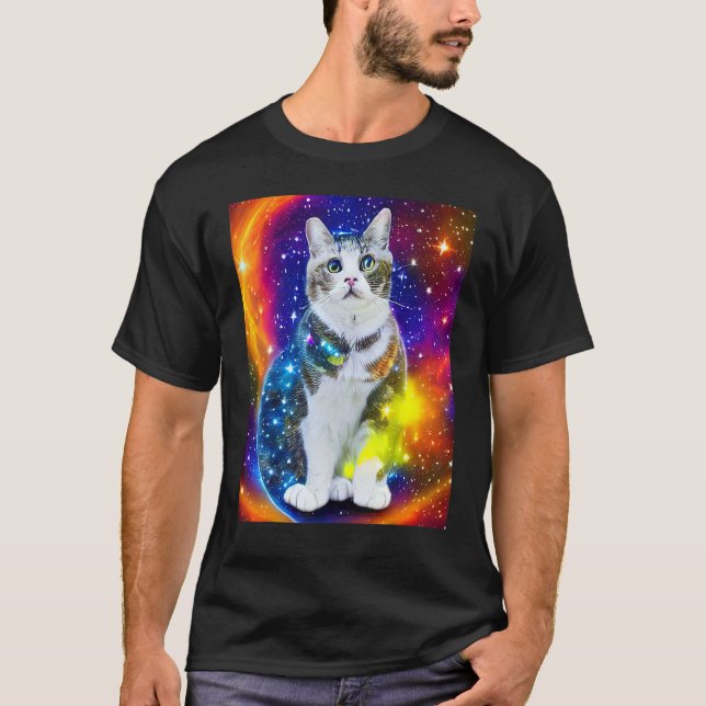 Camiseta Space Cat Kitty Kitten In Cat Style 3 (Frente)