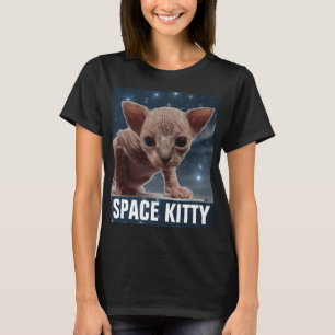 Camiseta SPACE CAT Sphnix Engraçado T-Shirts