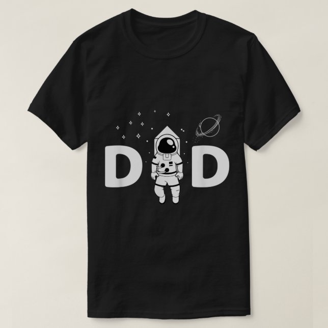 Camiseta Space Dad Astronaut Design (Frente do Design)
